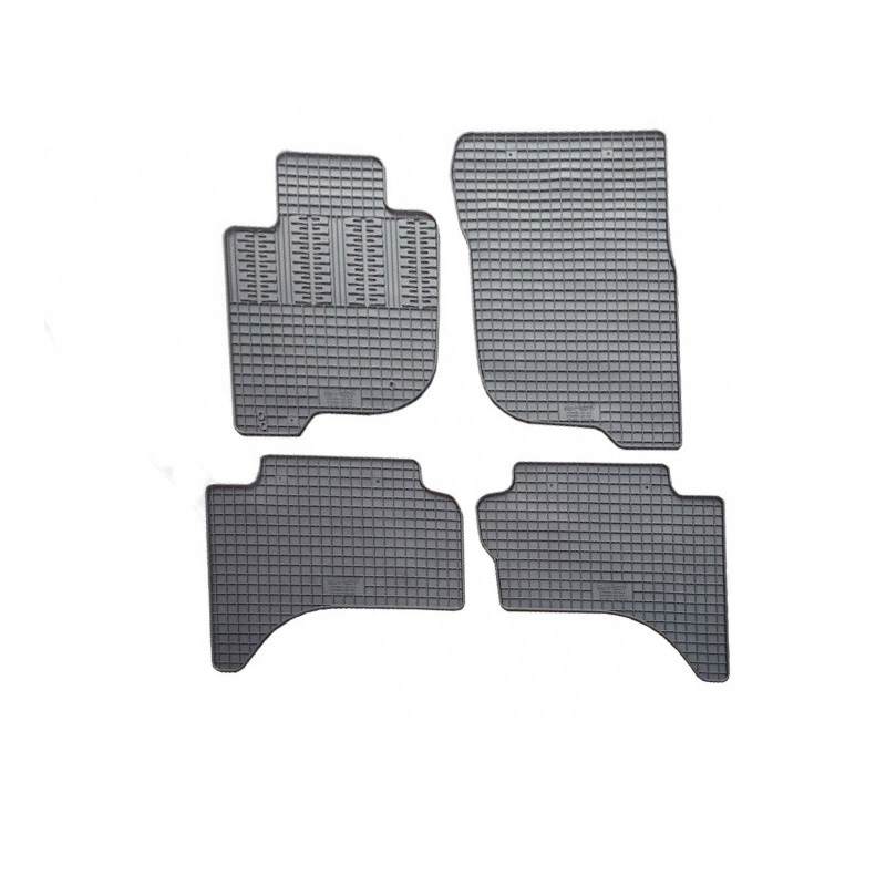 RUBBER MATTEN PASSEND VOOR FIAT FULLBACK DOUBLE CAB 2016- & MITSUBISHI L200 (TRITON) DOUBLE CAB 2015- (4-DELIG + MONTAGESYSTEEM)