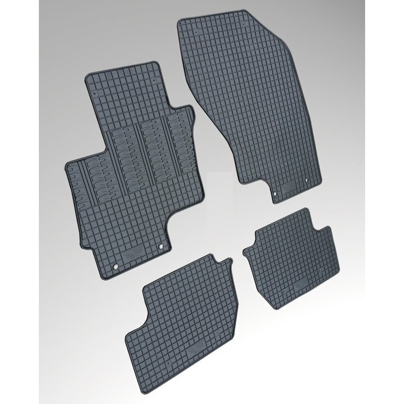 RUBBER MATTEN PASSEND VOOR MITSUBISHI OUTLANDER 2012- INCL. PHEV (4-DELIG + MONTAGESYSTEEM)