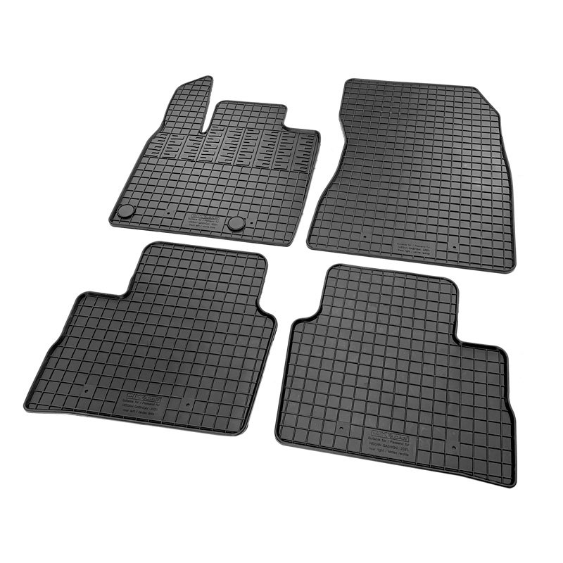 RUBBER MATTEN PASSEND VOOR NISSAN QASHQAI III (J12) 2021- (4-DELIG + MONTAGESYSTEEM)