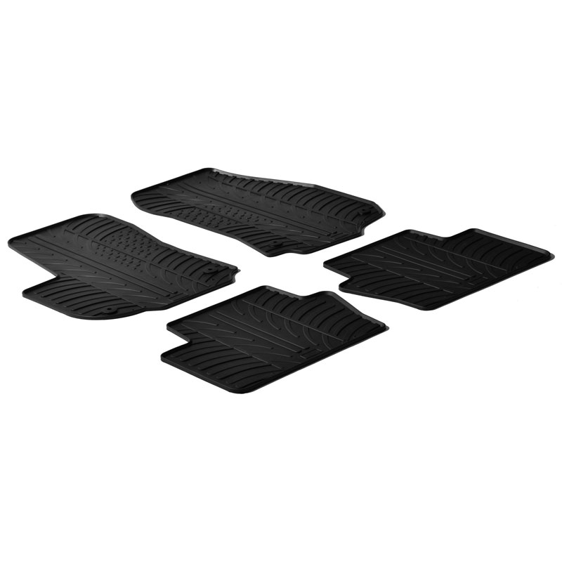 RUBBERMATTEN PASSEND VOOR OPEL ZAFIRA B 2005-2011 (T PROFIEL 4-DELIG + MONTAGECLIPS)