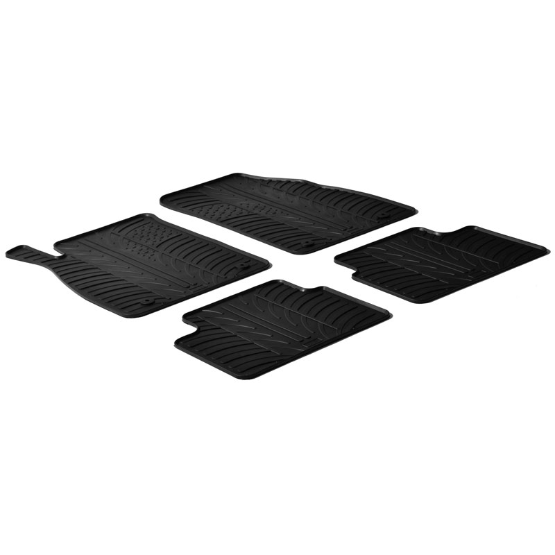 RUBBERMATTEN PASSEND VOOR OPEL INSIGNIA 2008-2013 (T PROFIEL 4-DELIG + MONTAGECLIPS)