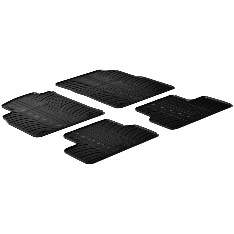 RUBBERMATTEN PASSEND VOOR OPEL ASTRA J 2009-6/2015 (T PROFIEL 4-DELIG + MONTAGECLIPS)