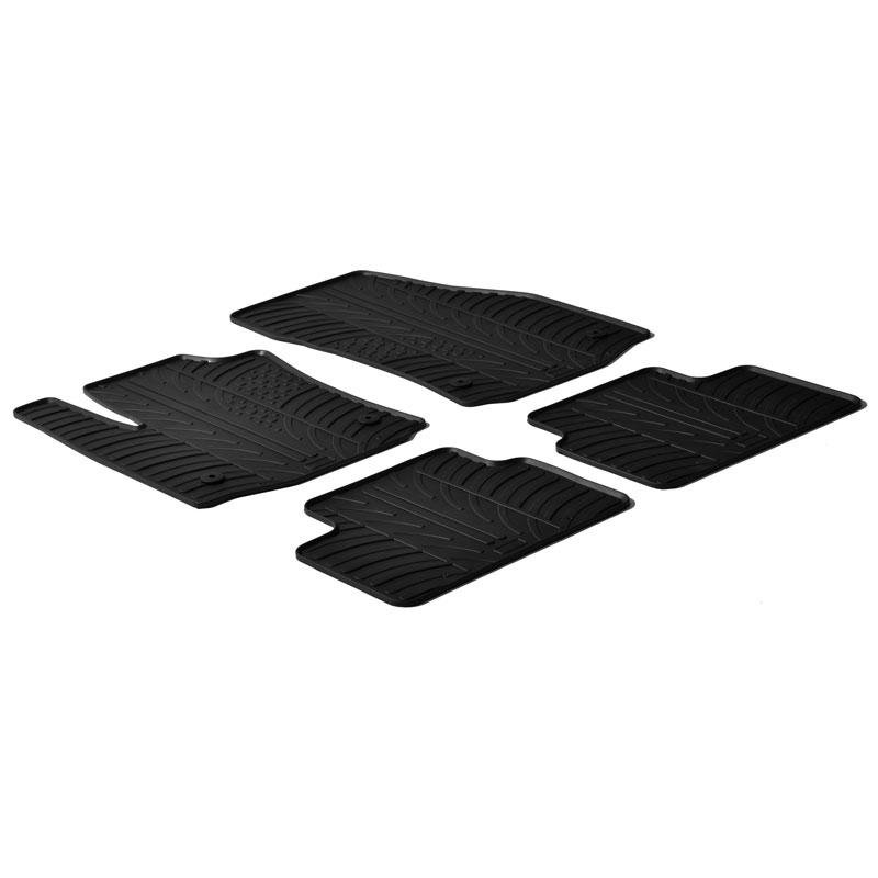 RUBBERMATTEN PASSEND VOOR OPEL MERIVA B 2010- (T PROFIEL 4-DELIG + MONTAGECLIPS)