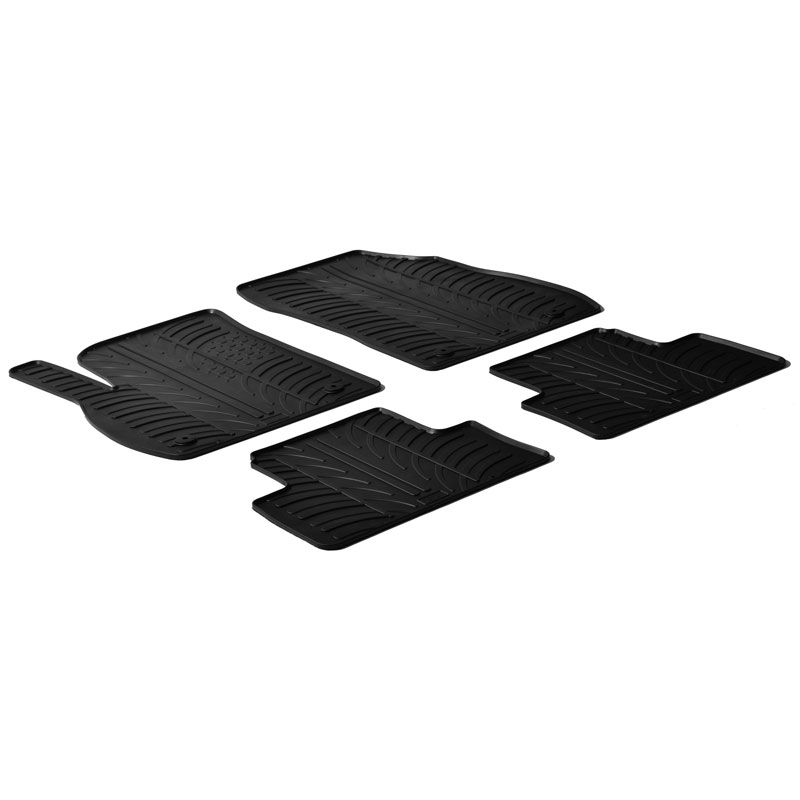 RUBBERMATTEN PASSEND VOOR OPEL ZAFIRA C 2011- (T PROFIEL 4-DELIG + MONTAGECLIPS)