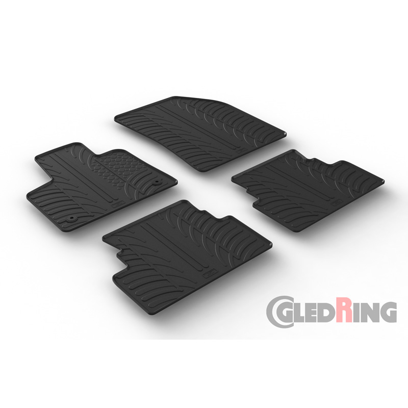 RUBBERMATTEN PASSEND VOOR OPEL GRANDLAND X 10/2017- (T PROFIEL 4-DELIG + MONTAGECLIPS)