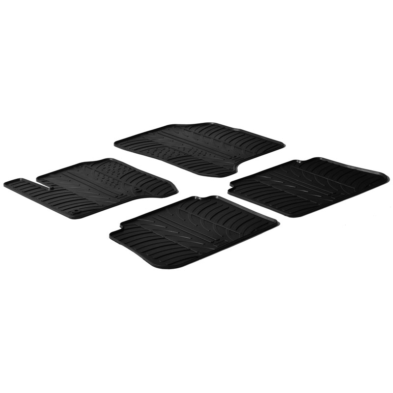 RUBBERMATTEN PASSEND VOOR CITROEN C3 PICASSO 2009- (T PROFIEL 4-DELIG + MONTAGECLIPS)