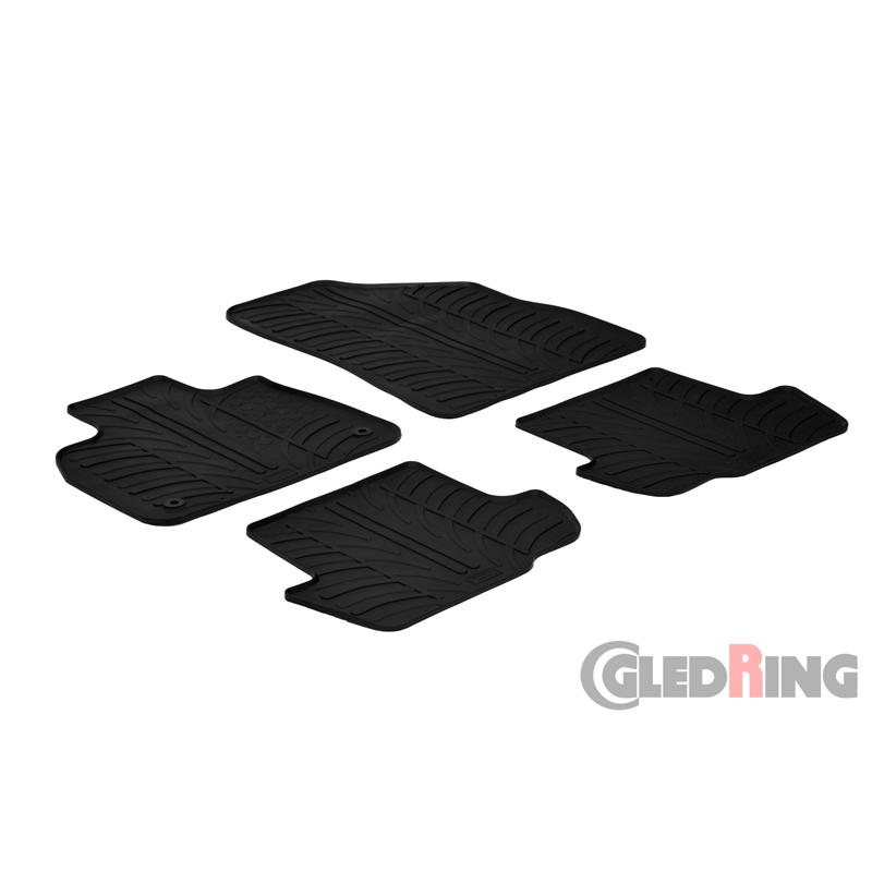 RUBBERMATTEN PASSEND VOOR CITROEN DS5 2012- (T PROFIEL 4-DELIG + MONTAGECLIPS)