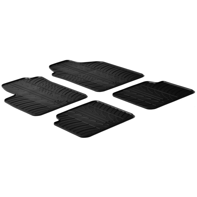 RUBBERMATTEN PASSEND VOOR FIAT 500 2007-2012 (T PROFIEL 4-DELIG)