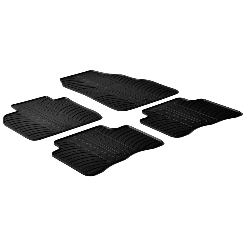 RUBBERMATTEN PASSEND VOOR FIAT 500L 9/2012-6/2017 (T PROFIEL 4-DELIG + MONTAGECLIPS)