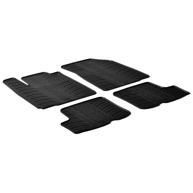 RUBBERMATTEN PASSEND VOOR DACIA SANDERO 2008- (T PROFIEL 4-DELIG)