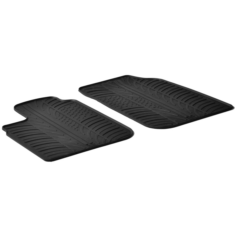 RUBBERMATTEN PASSEND VOOR DACIA LOGAN FURGON/PICK-UP 2005- (T PROFIEL 2-DELIG)