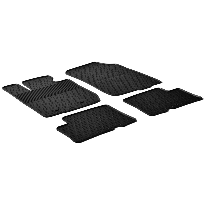 RUBBERMATTEN PASSEND VOOR DACIA DUSTER 2010-2015 (G PROFIEL 4-DELIG + MONTAGECLIPS)