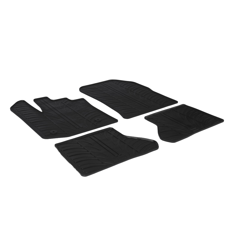 RUBBERMATTEN PASSEND VOOR DACIA DOKKER 2013- (T PROFIEL 4-DELIG + MONTAGECLIPS)