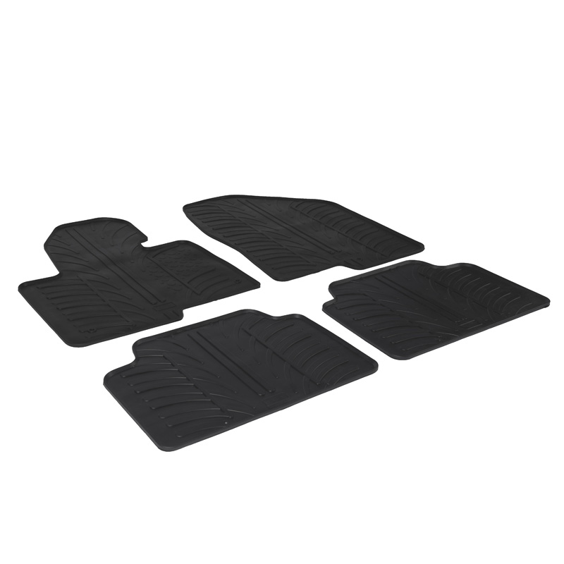 RUBBERMATTEN PASSEND VOOR HYUNDAI SANTA FE III 2012-2018 (T PROFIL 4- DELIG + MONTAGECLIPS)
