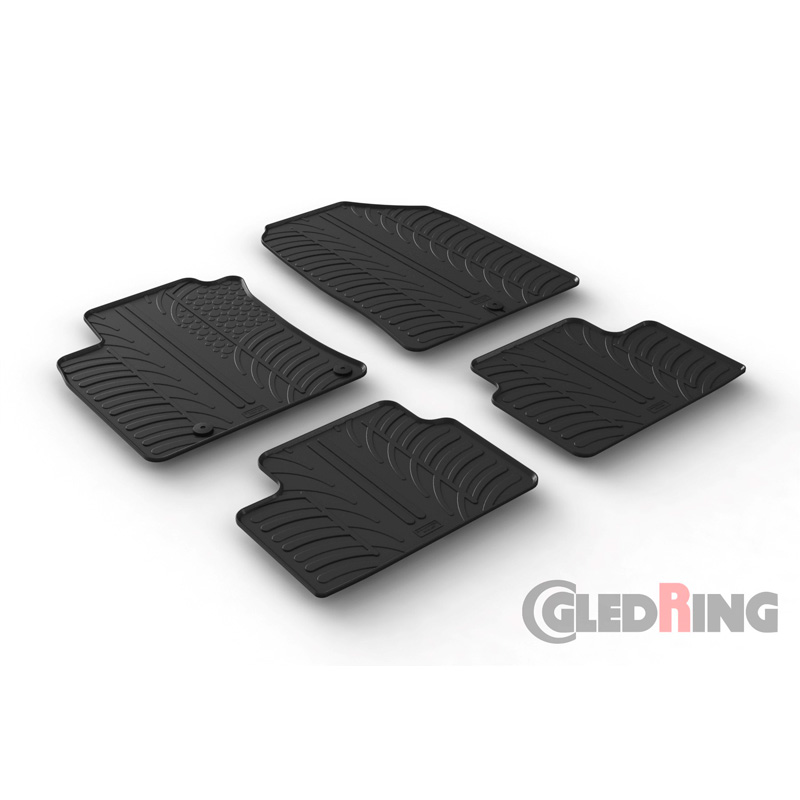 RUBBERMATTEN PASSEND VOOR HYUNDAI I30 2/2017- (T PROFIEL 4-DELIG + MONTAGECLIPS)