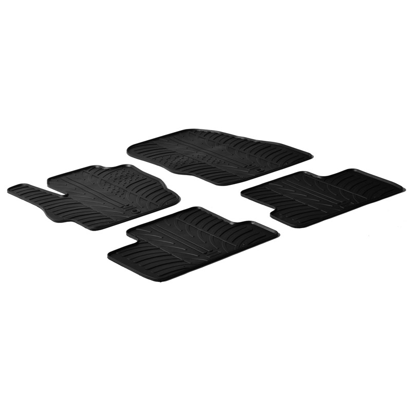 RUBBERMATTEN PASSEND VOOR MAZDA 3 2009-2012 (T PROFIEL 4-DELIG + MONTAGECLIPS)