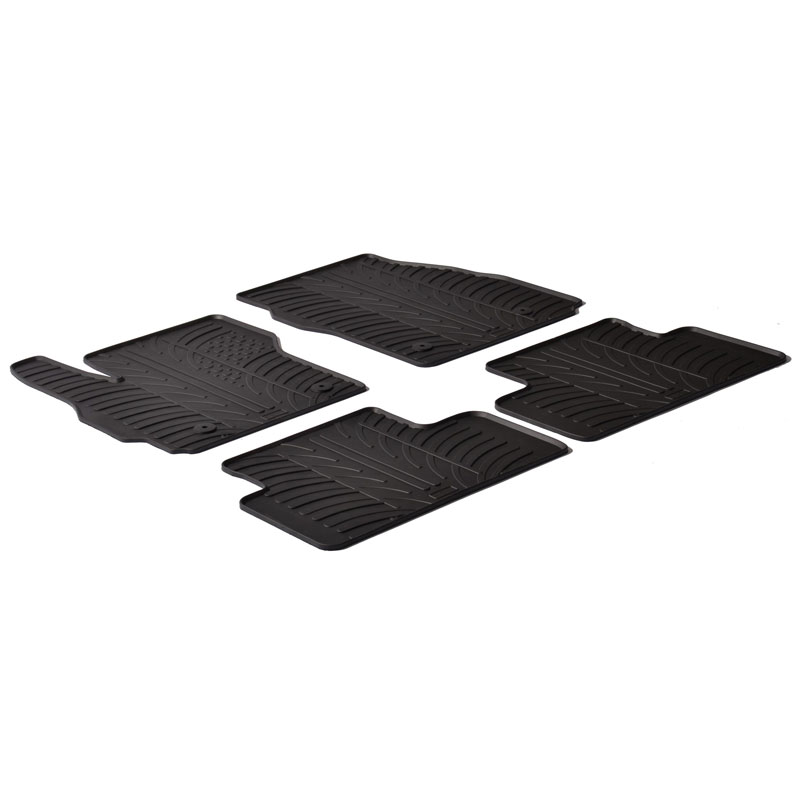 RUBBERMATTEN PASSEND VOOR MAZDA 5 2010- (T PROFIEL 4-DELIG + MONTAGECLIPS)