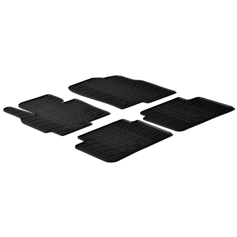 RUBBERMATTEN PASSEND VOOR MAZDA CX-5 BENZINE 2012-2017 (T PROFIEL 4-DELIG + MONTAGECLIPS)
