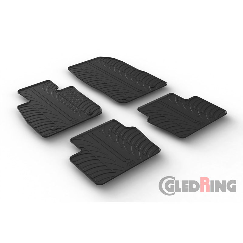 RUBBERMATTEN PASSEND VOOR MAZDA CX-3 2015- (T PROFIEL 4-DELIG + MONTAGECLIPS)