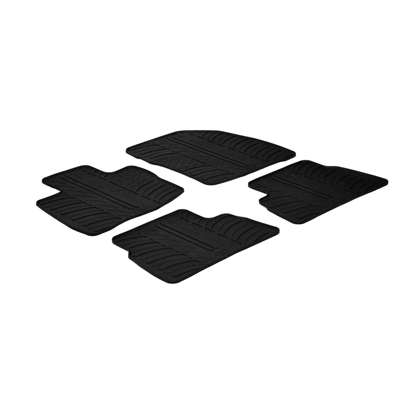 RUBBERMATTEN PASSEND VOOR HONDA CIVIC 5 DEURS 2006- 2011 (T PROFIEL 4-DELIG + MONTAGECLIPS)
