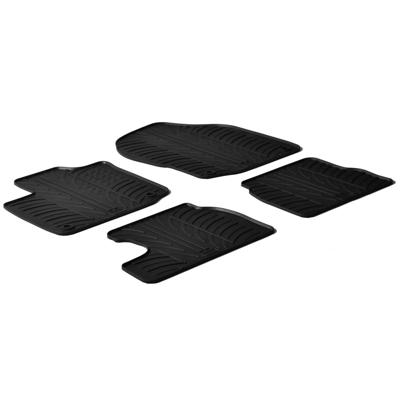 RUBBERMATTEN PASSEND VOOR HONDA CIVIC BENZINE 2012-2017 (T PROFIEL 4-DELIG + MONTAGECLIPS)