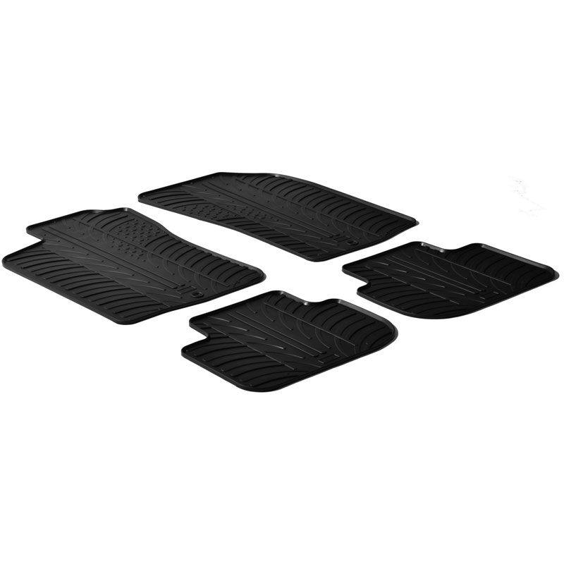 RUBBERMATTEN PASSEND VOOR ALFA ROMEO 147 2000-/GT 2004- (T PROFIEL 4-DELIG + MONTAGECLIPS)