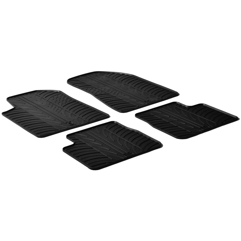 RUBBERMATTEN PASSEND VOOR ALFA ROMEO GIULIETTA 2010-2014 (T PROFIEL 4-DELIG + MONTAGECLIPS)
