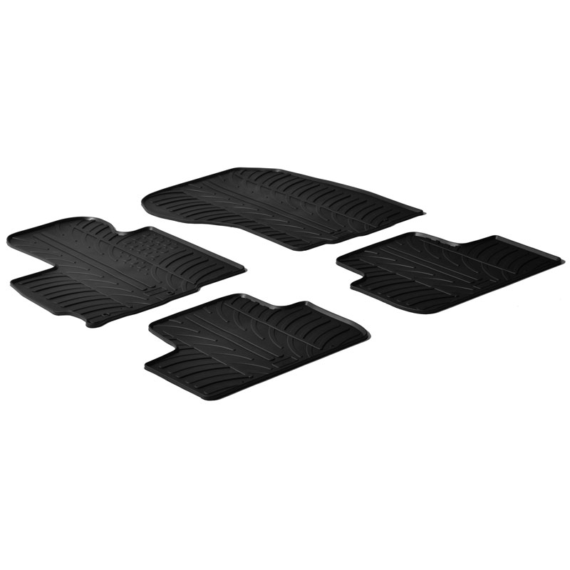 RUBBERMATTEN PASSEND VOOR MITSUBISHI ASX 2009- / CITROëN C4 AIRCROSS (T PROFIEL 4-DELIG + MONTAGECLIPS)