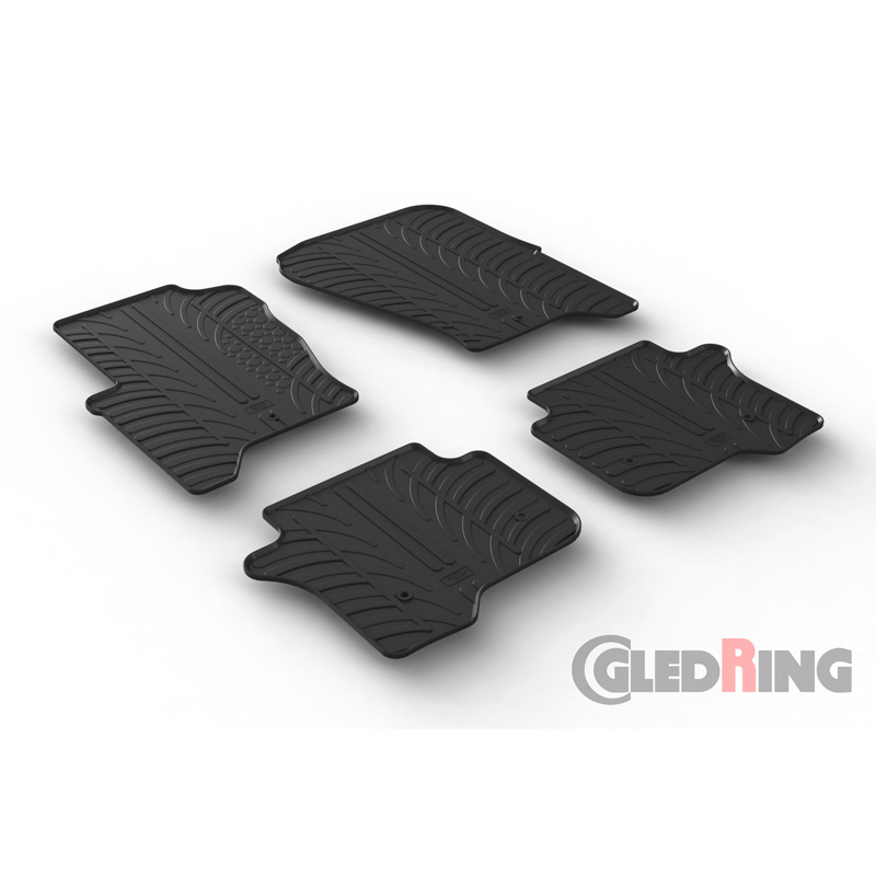 RUBBERMATTEN PASSEND VOOR LANDROVER DISCOVERY 4 2009-2017 (T PROFIEL 4-DELIG + MONTAGECLIPS)