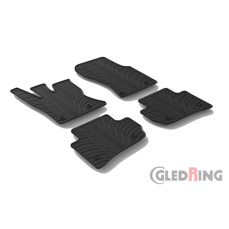 RUBBERMATTEN PASSEND VOOR RANGE ROVER VELAR 12/2017- (T PROFIEL 4-DELIG + MONTAGECLIPS)