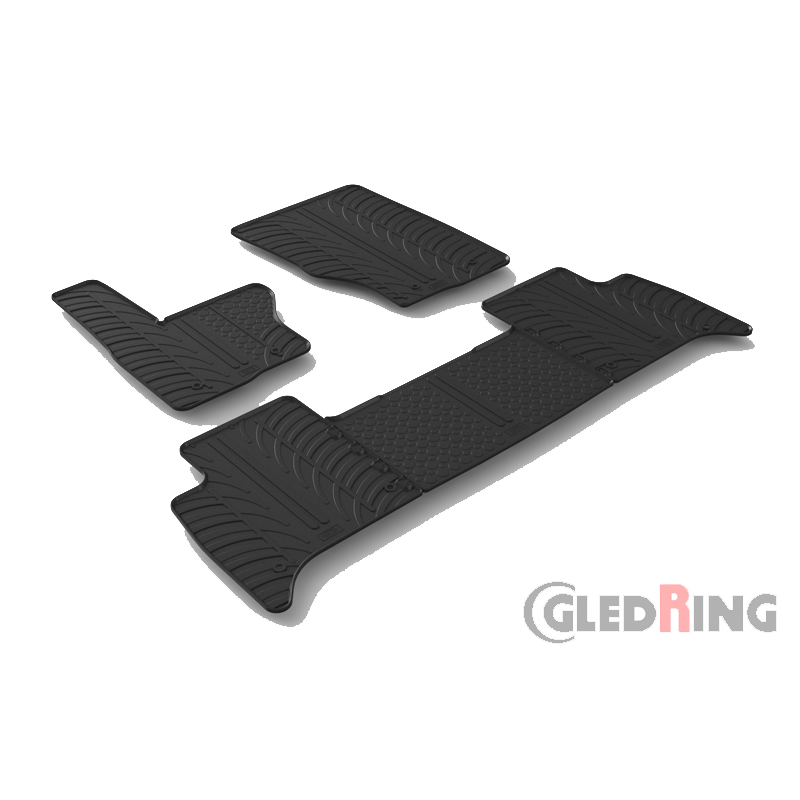 RUBBERMATTEN PASSEND VOOR LANDROVER DISCOVERY 5 2017- (T PROFIEL 5-DELIG + MONTAGECLIPS)