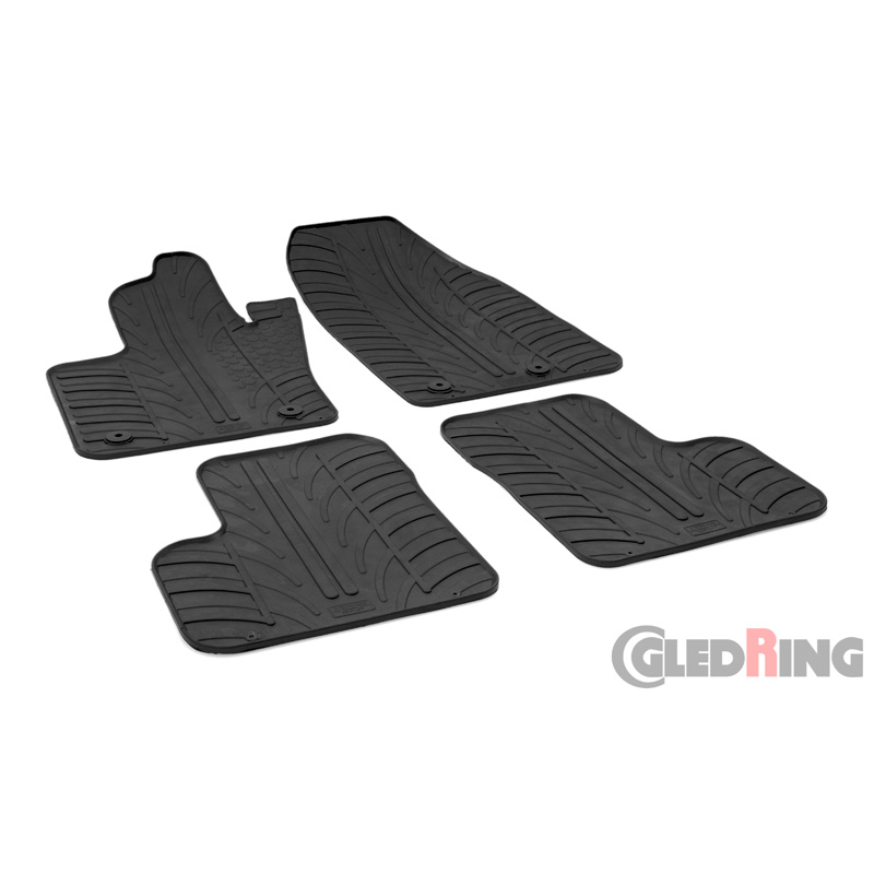 RUBBERMATTEN PASSEND VOOR FIAT 500X 2015- & JEEP RENEGADE NA 02/2015- (T PROFIEL 4-DELIG + MONTAGECLIPS)