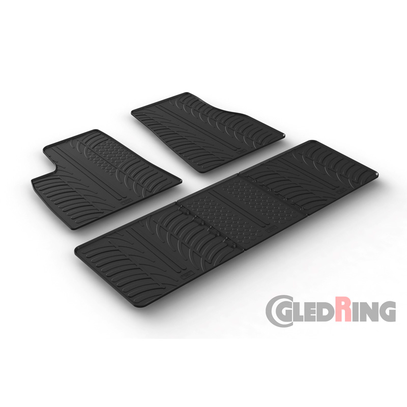 RUBBERMATTEN PASSEND VOOR TESLA MODEL S 2016- INCL. MODEL S 85D (T PROFIEL 5-DELIG)