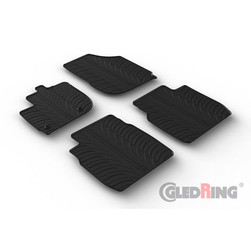 RUBBERMATTEN PASSEND VOOR HONDA JAZZ V (GR) INCL. CROSSTAR 2020- (T PROFIEL 4-DELIG + MONTAGECLIPS)